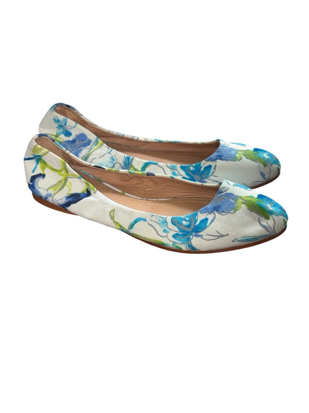 Brooks Brothers Floral Canvas Ballet Flats Size 8